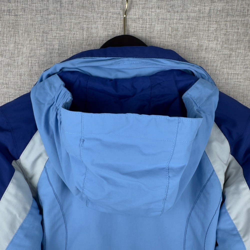 L.L.Bean Girls 8 Blue Ski Jacket Fleece Lined Hooded Winter Coat - Picture 10 of 16